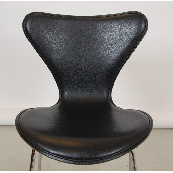 Used Seven chair barstools in black leather For Sale CPH Classic